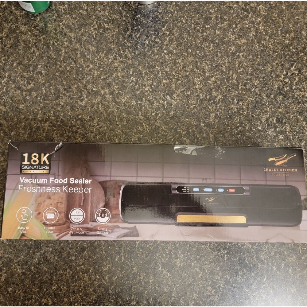 🆕️🌯The Chalet Kitchen 18K Signature Series Vacuum Food Sealer, Black